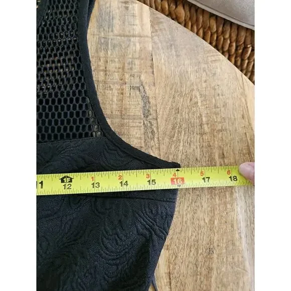 Express Mesh Sleeveless Swing Dress Women’s Size 4 NWT Punk Goth Floral Emo - Picture 9 of 11